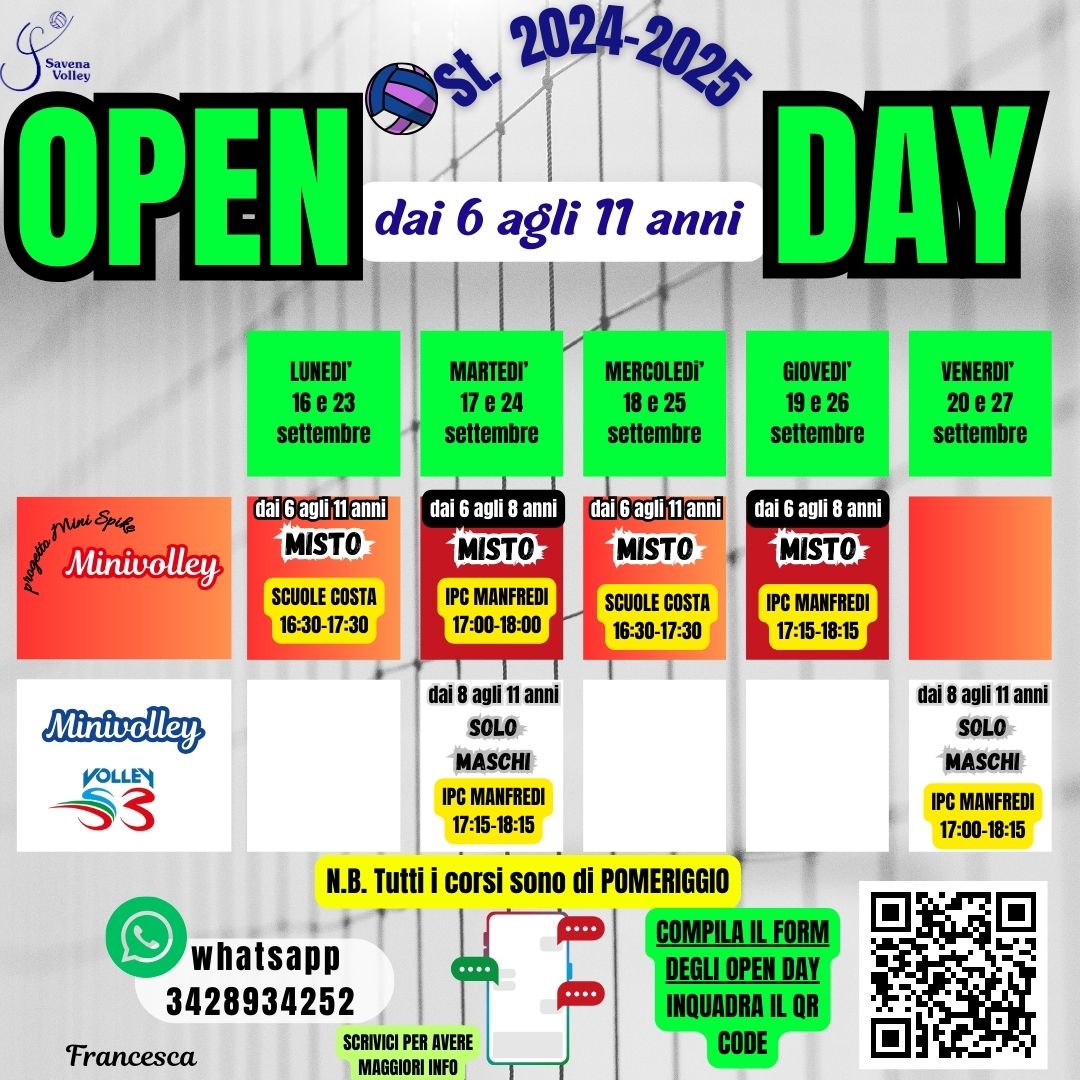 OPEN DAY SAVENA 2025